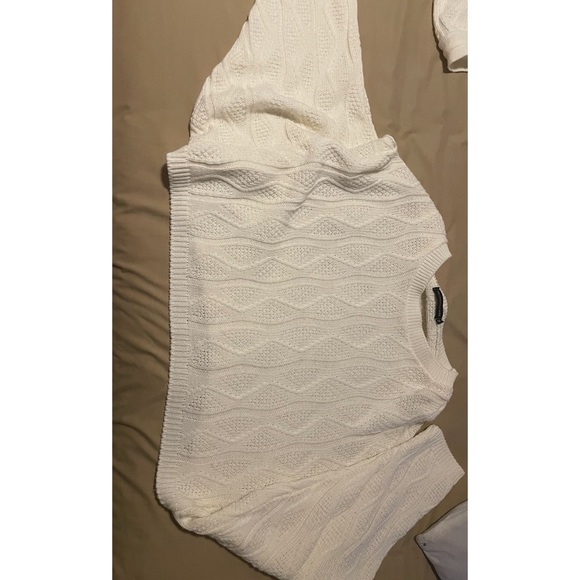 White Cable Knitted Batwing Jumper And Short Set - Picture 3 of 3